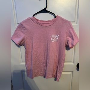 Vans, pink shirt
